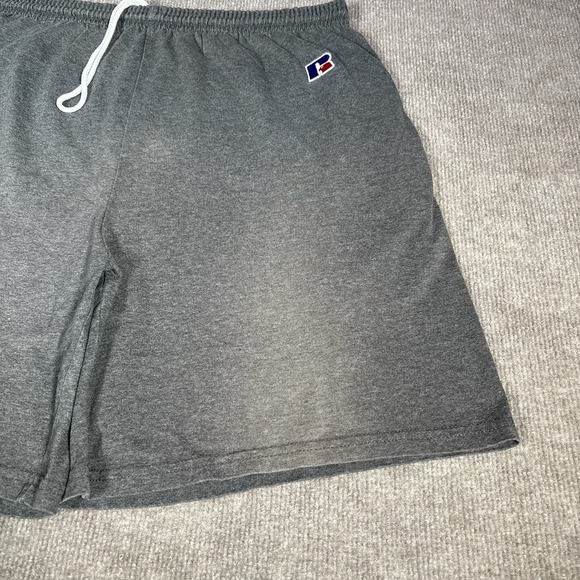 Vintage Russell Athletic Shorts Mens XL Gray Knit Lightweight Faded Distressed - Picture 2 of 10